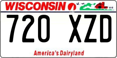 WI license plate 720XZD