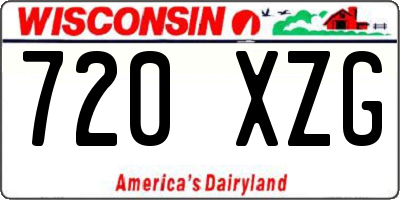 WI license plate 720XZG
