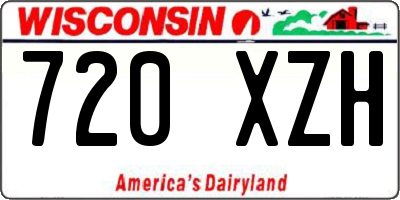WI license plate 720XZH