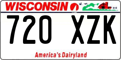 WI license plate 720XZK