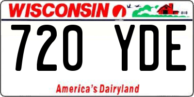 WI license plate 720YDE