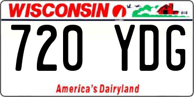 WI license plate 720YDG