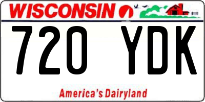 WI license plate 720YDK
