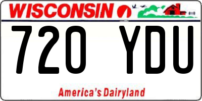 WI license plate 720YDU