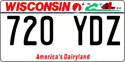 WI license plate 720YDZ