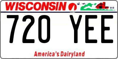 WI license plate 720YEE