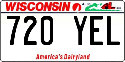 WI license plate 720YEL