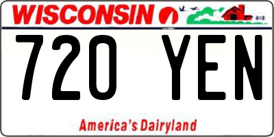 WI license plate 720YEN