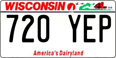 WI license plate 720YEP