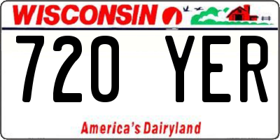 WI license plate 720YER
