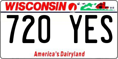 WI license plate 720YES