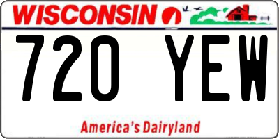 WI license plate 720YEW