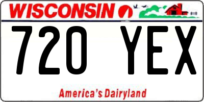 WI license plate 720YEX