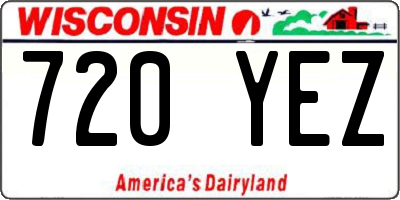 WI license plate 720YEZ