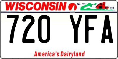 WI license plate 720YFA