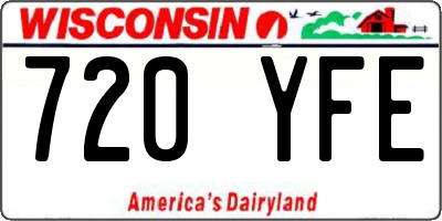 WI license plate 720YFE