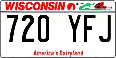 WI license plate 720YFJ