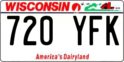 WI license plate 720YFK