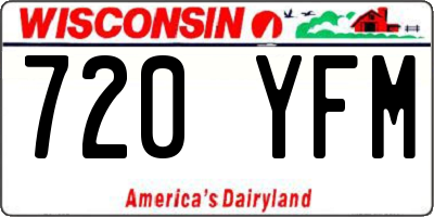 WI license plate 720YFM