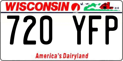 WI license plate 720YFP
