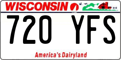 WI license plate 720YFS