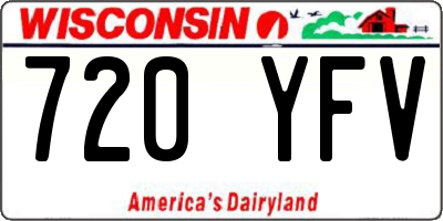 WI license plate 720YFV