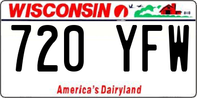 WI license plate 720YFW