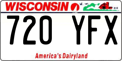 WI license plate 720YFX