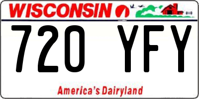 WI license plate 720YFY