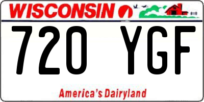 WI license plate 720YGF
