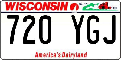 WI license plate 720YGJ
