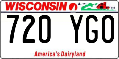 WI license plate 720YGO