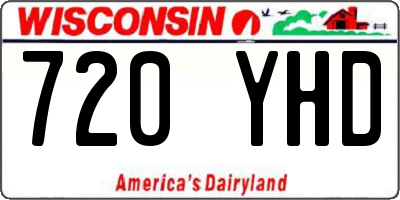 WI license plate 720YHD