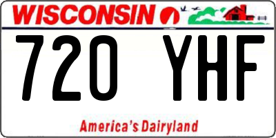WI license plate 720YHF