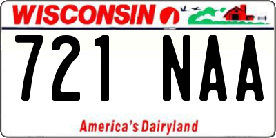 WI license plate 721NAA