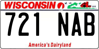 WI license plate 721NAB