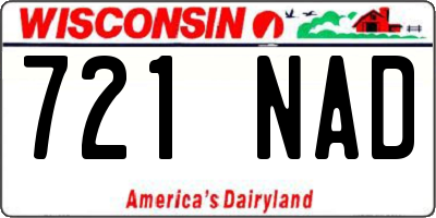 WI license plate 721NAD