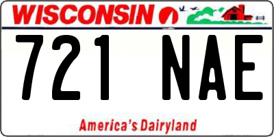 WI license plate 721NAE