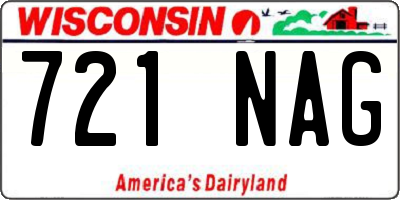 WI license plate 721NAG