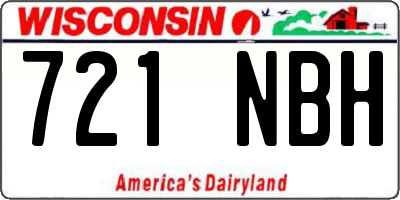 WI license plate 721NBH