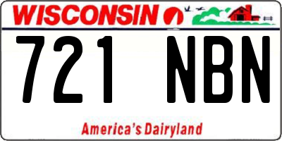 WI license plate 721NBN