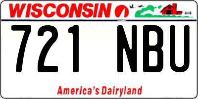 WI license plate 721NBU