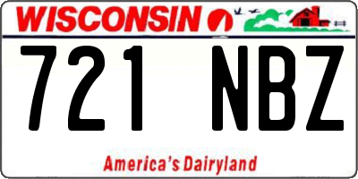 WI license plate 721NBZ