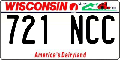 WI license plate 721NCC