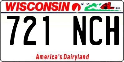 WI license plate 721NCH