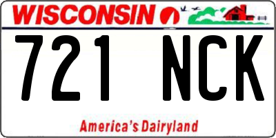 WI license plate 721NCK