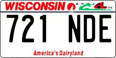 WI license plate 721NDE