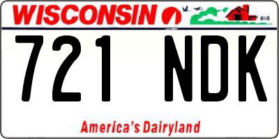 WI license plate 721NDK
