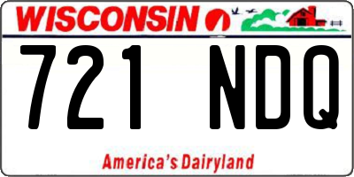 WI license plate 721NDQ