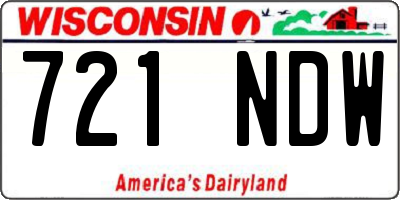 WI license plate 721NDW